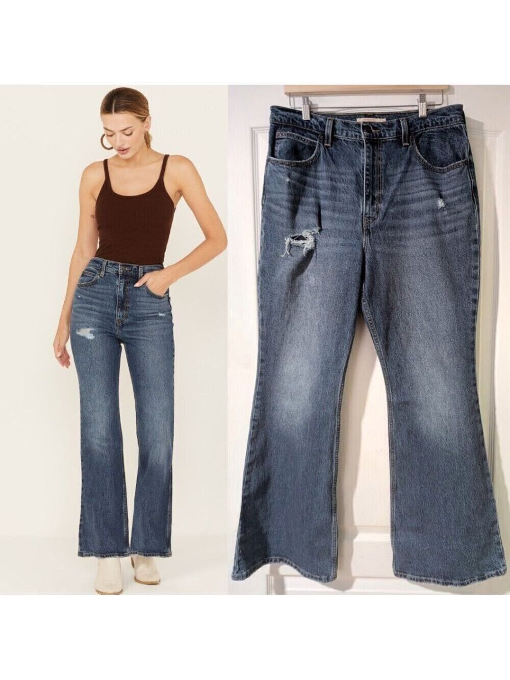 NEW Levi's | 70's High Flare Women's Jeans In Take It Out Dark Wash